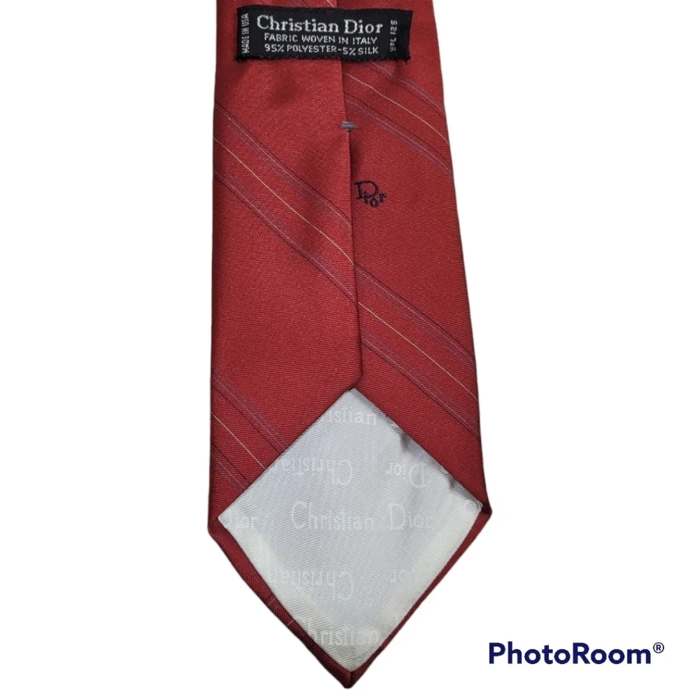 Dior Neckware Tie Red Mens